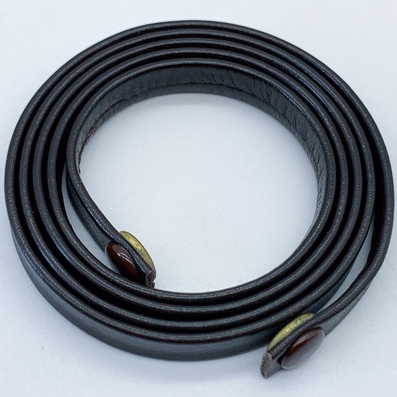 Longchamp Vintage Lambskin Clutch Shoulder Bag in Dark Brown - Picture 9 of 9